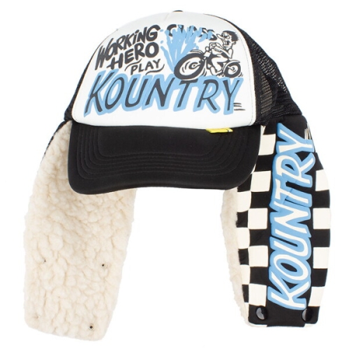 캐피탈 컨트리 레이서 럼버 트럭 캡 체커드 블루 K2512XH823