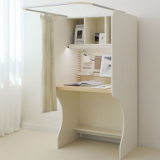 스터디플랜 플랜H 크림화이트 독서실책상 (810x600)