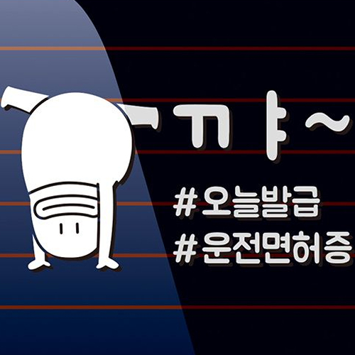 캐찹 자동차스티커 오우덕 꺄 오늘발급 운전면허증 03
