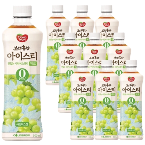 동원F&B 보성홍차 아이스티 제로 샤인머스캣 500ml (10개)