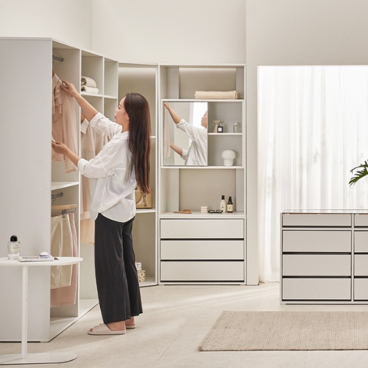 장인가구 올리세 E0 긴옷 행거형 드레스룸 시스템 옷장 800_이미지