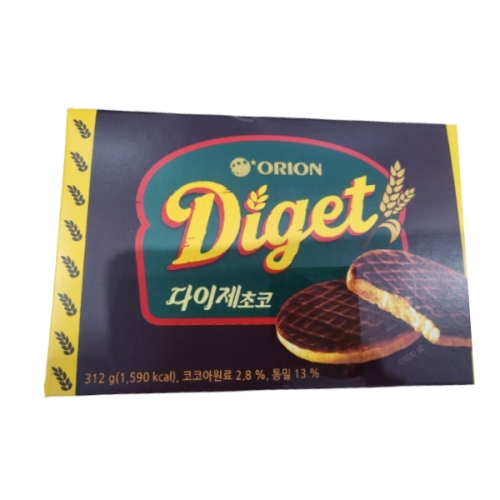 오리온 닥터유 다이제 초코 6개입 312g (12개)_이미지