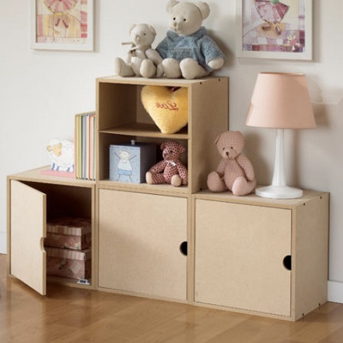 프라이드리빙 테마 대형 공간박스 (도어3개 + 선반1개)_이미지