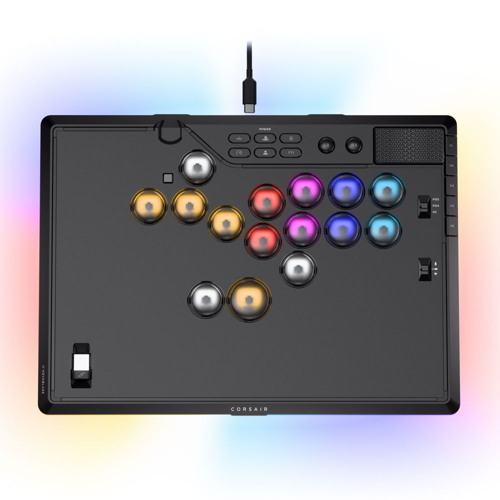 노바블레이드 PRO 무선 RGB 레버리스 히트박스 컨트롤러 블랙_이미지