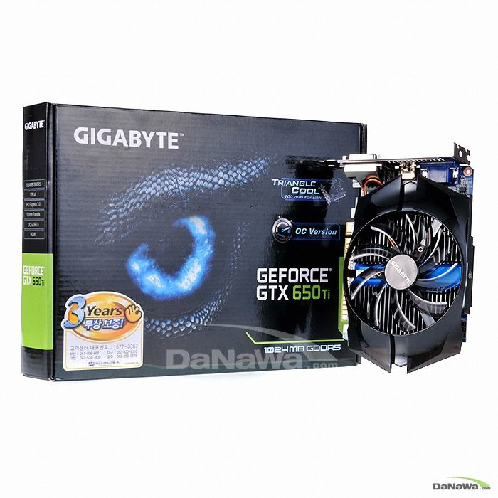 GIGABYTE 지포스 GTX650 Ti OC D5 1GB TRIANGLE COOL_이미지