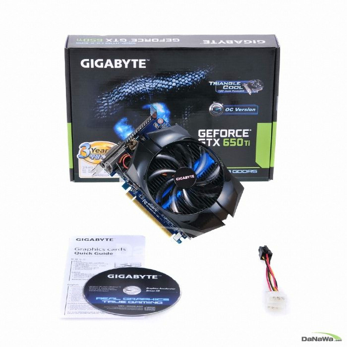 GIGABYTE 지포스 GTX650 Ti OC D5 1GB TRIANGLE COOL_이미지