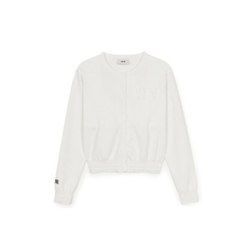 MLB M 긴팔티 GQC 3FKCB0251-50IVS 여성 베이직 쿠퍼스 버튼 크롭 가