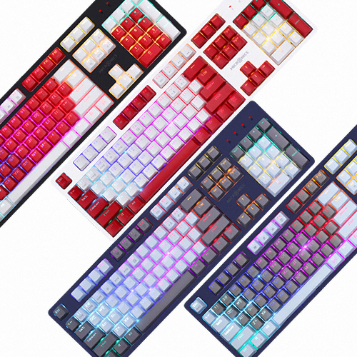 마이크로닉스 MANIC X50 4세대 광축 완전방수 PBT 게이밍 키보드 (네이비 스카이블루)