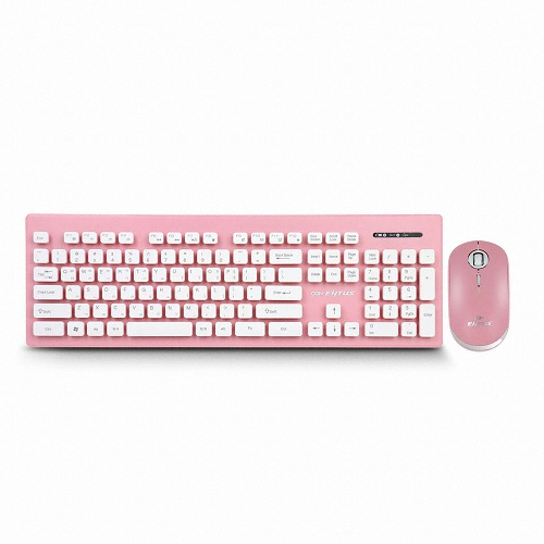 CJ ENM N ENTUS OGN-WKM20 무선 키보드 마우스 세트 (핑크)_이미지