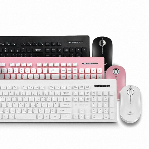 CJ ENM N ENTUS OGN-WKM20 무선 키보드 마우스 세트 (핑크)_이미지