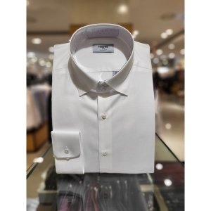 레노마 슬림핏 140S 트윌 흰색 긴팔셔츠 RZRSL1101-WH