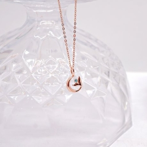 14k 블루큐 고래꼬리 큐빅 목걸이 OPPKN0874