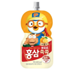 건강마을 팔도 뽀로로 홍삼쏙쏙 오렌지 100ml (40개)_이미지