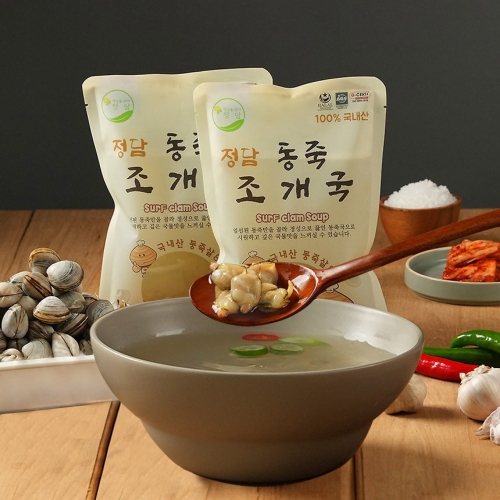 정담 시원하고 깊은 국내산 동죽 조개국 조개탕 500g 5팩
