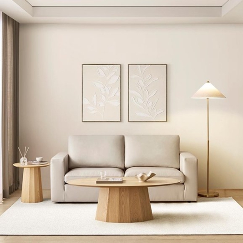 까사미아 캄포레더 쁘띠 천연가죽 소파 3인용