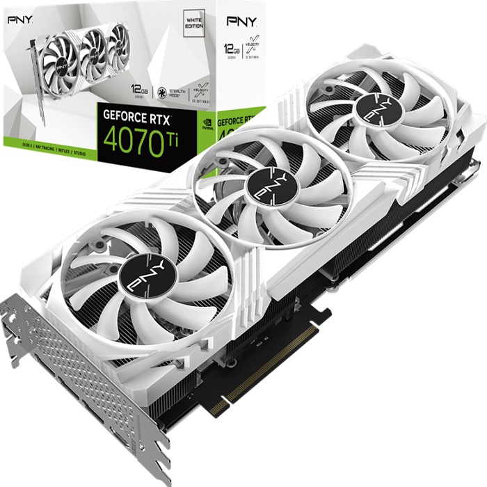 PNY 지포스 RTX 4070 Ti VERTO D6X 12GB Triple White Edition 제이씨현_이미지