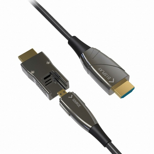 라이트컴 COMS HDMI v2.0-Micro HDMI 분리형 리피터 광케이블 (100m)_이미지