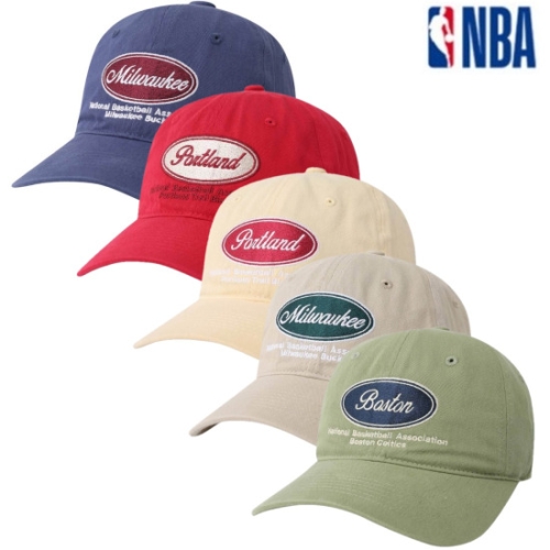 엔비 NBA N255AP282P GR 남여공용 에이 팀별 아플리케 워싱 볼캡 모자_이미지