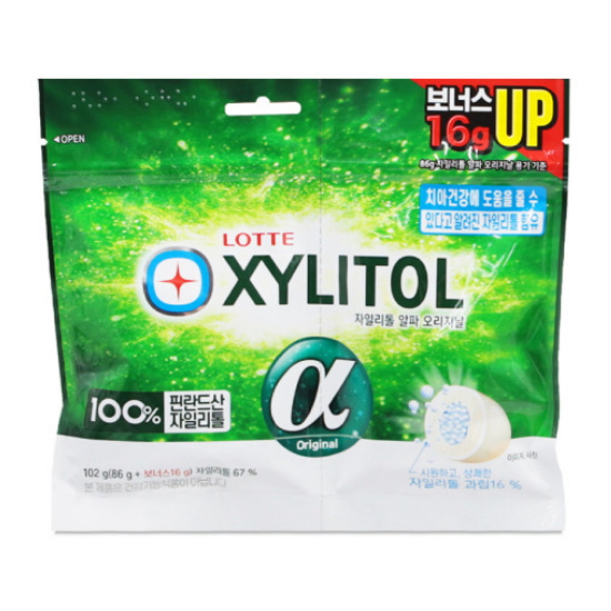 롯데제과 자일리톨 알파 리필 102g (5개)