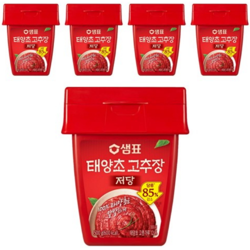 샘표 저당 태양초 고추장 500g (5개)_이미지