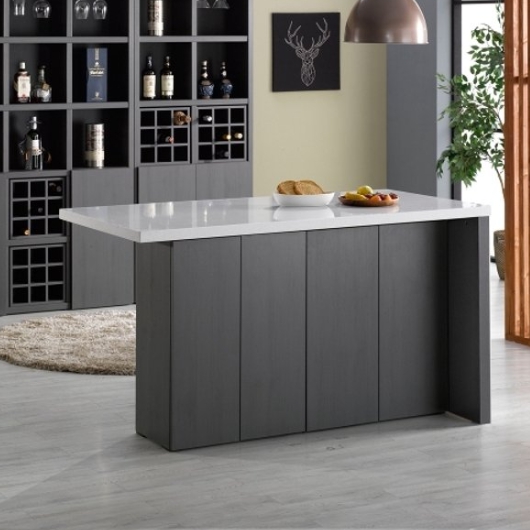 아이앤 로리스 ㄱ형 인조대리석 홈바 식탁 1600 (의자별도)_이미지