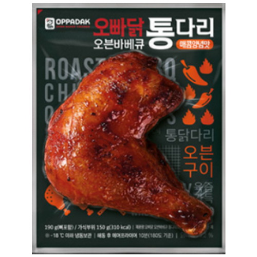 허닭프렌즈 오빠닭 오븐바베큐 통다리 매콤양념맛 190g (5개)_이미지