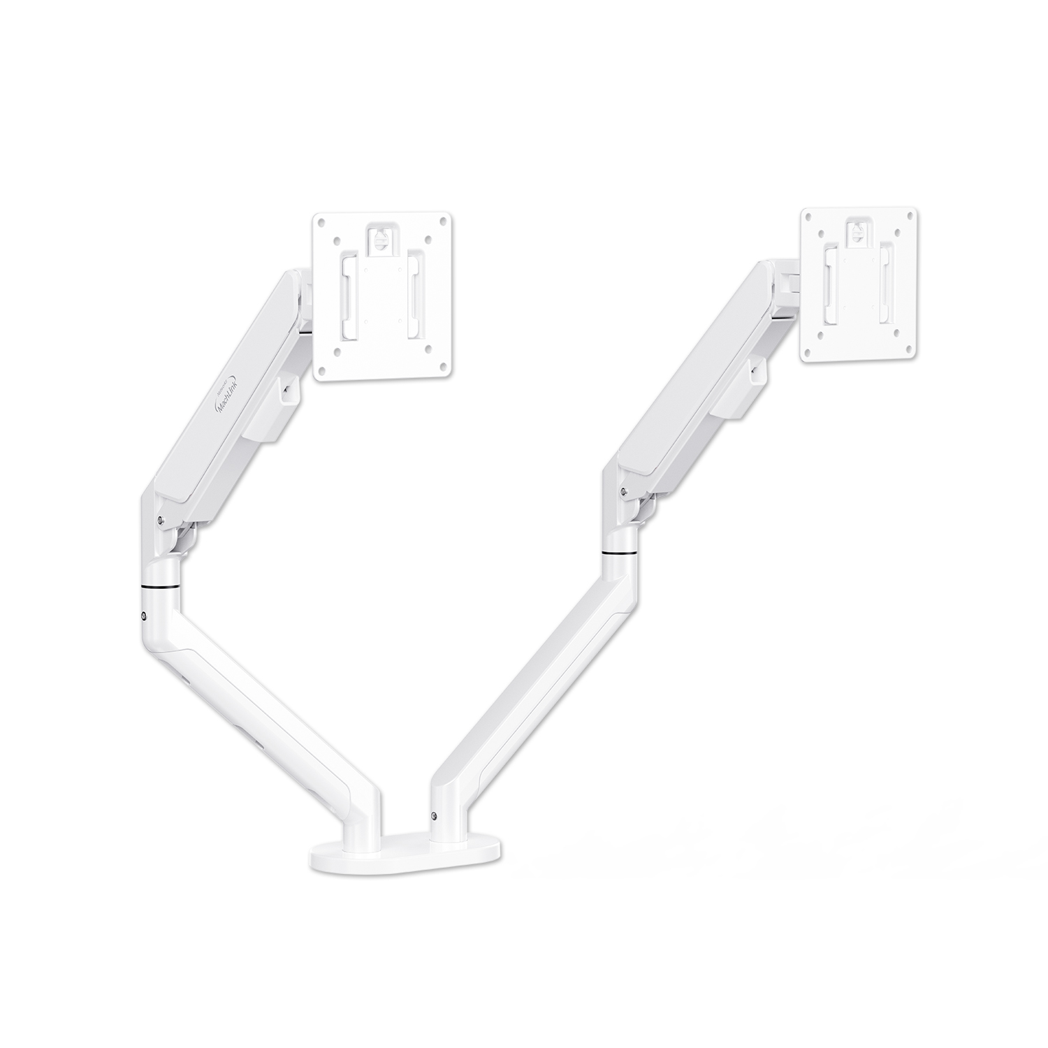 마하링크 ML-ZD200W 화이트 듀얼 모니터암 고중량 알루미늄 거치대