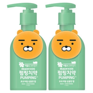 LG생활건강 리치 키즈 피규어 펌핑치약 라이언 160g (2개)