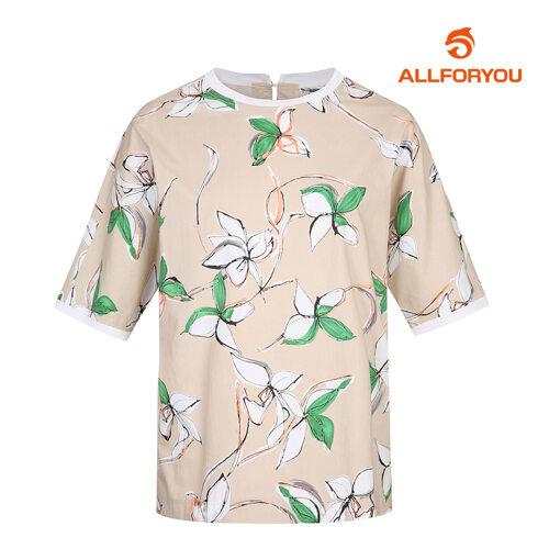 올포유 코튼 반팔 블라우스 ALBLK4421-509_이미지