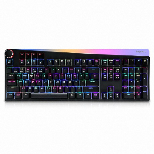 마이크로닉스 MANIC X70 RGB 엣지디자인 마닉축 기계식 키보드 (갈축)_이미지