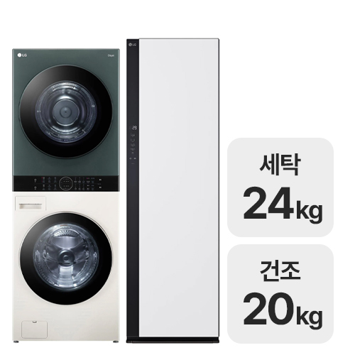 LG전자 트롬 오브제컬렉션 워시타워 W20EGZ + 스타일러 SC5MSR42이미지입니다. 누르면 해당 게시물로 새창이동합니다.