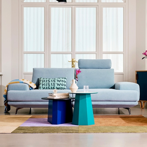 에싸 오거스 와이드 스윙기능 리브 패브릭 소파 3인용 (스툴별도)_이미지