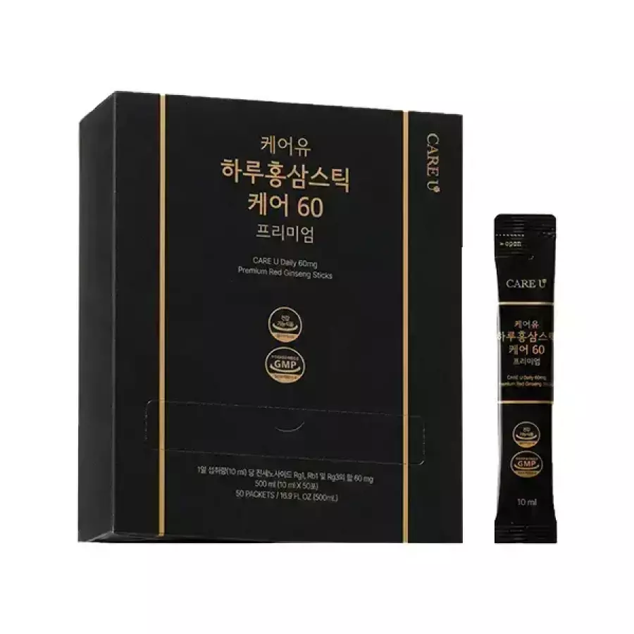 청정인삼 케어유 하루홍삼스틱 케어 60 프리미엄 10ml 50포