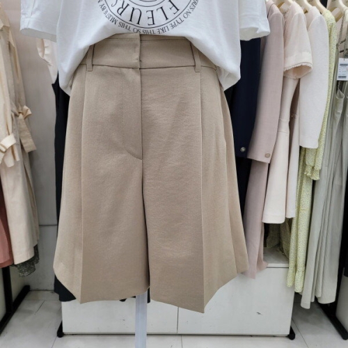 온앤온 핀턱 4부 와이드팬츠njw4l31101_이미지