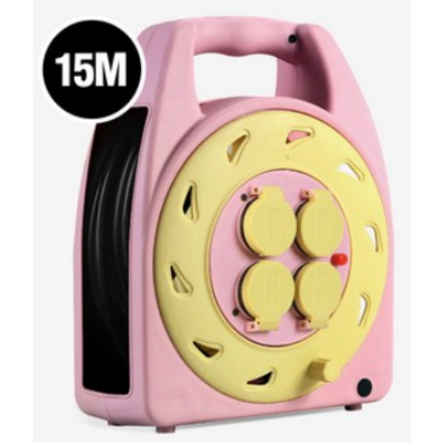 노마드 4구 13.6A 방수형 캠프릴 핑크 (15m)