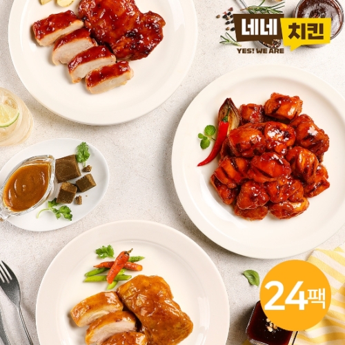 네네치킨 네꼬닭 저당 순살한입 닭다리 5종 (24개)_이미지