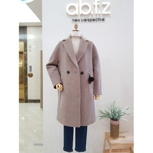  Ab.f.z 루즈핏 밍크 폼폼 모직 코트_ABT4GC23 상품이미지