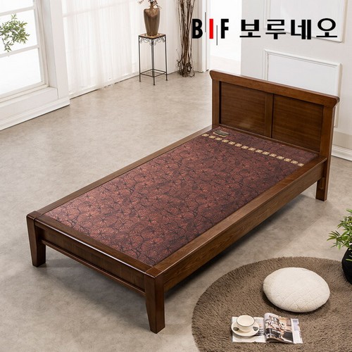 BIF보루네오 뜨끈뜨끈 심플우드 숯침대 S (숯볼)_이미지