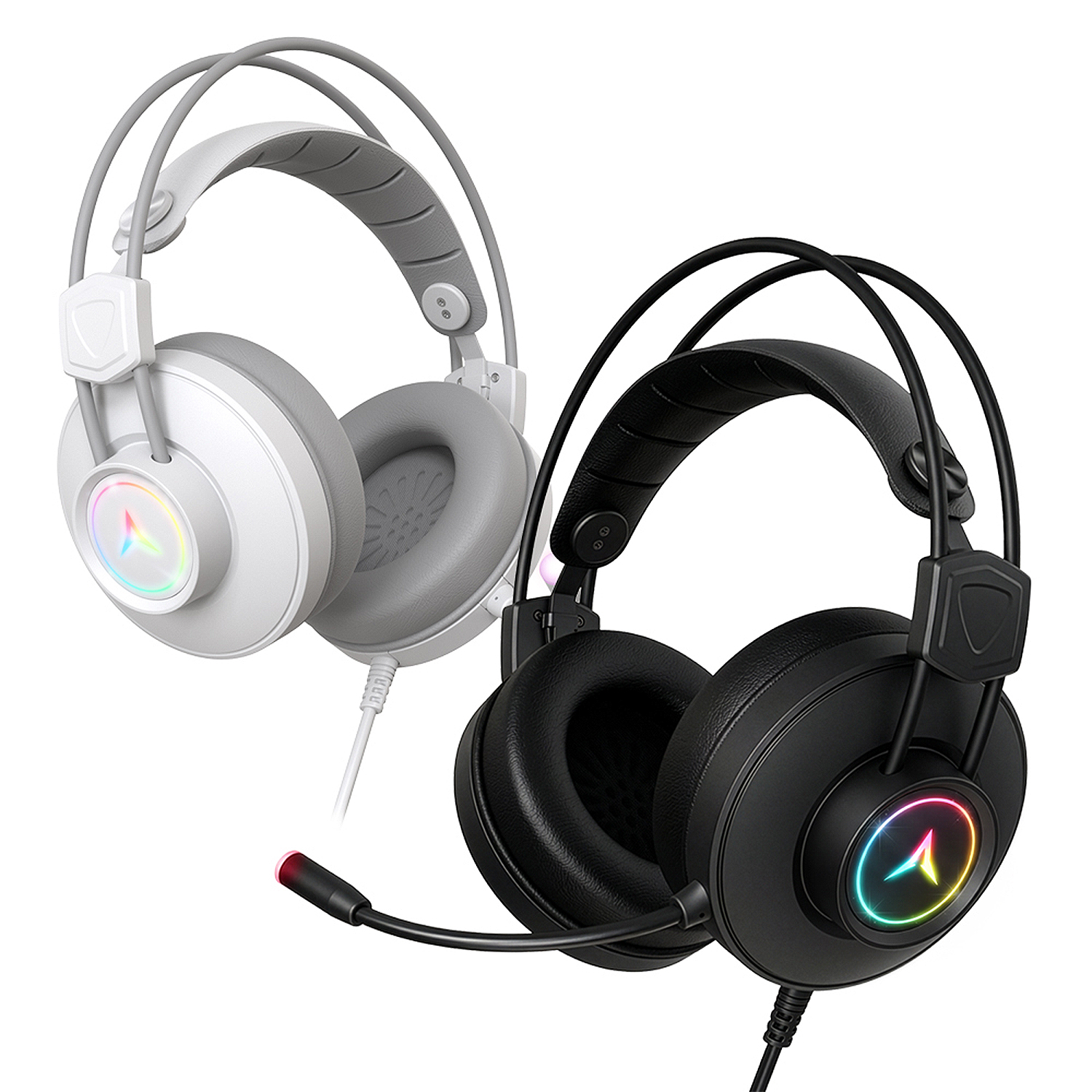 앱코 H58 가상 7.1 RGB ENC MIC 게이밍 헤드셋 (블랙, 정품)_이미지