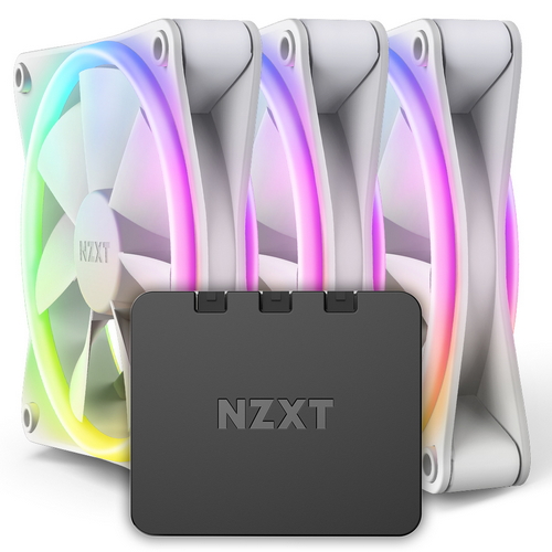 NZXT F120 RGB DUO 브라보텍 (컨트롤러/3팩, 매트화이트)