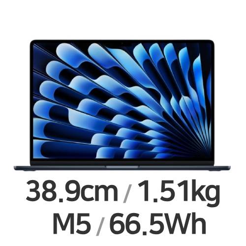 APPLE 맥북에어15 M5 10코어 CPU, 10코어 GPU 블루 (램24GB, SSD 1TB)