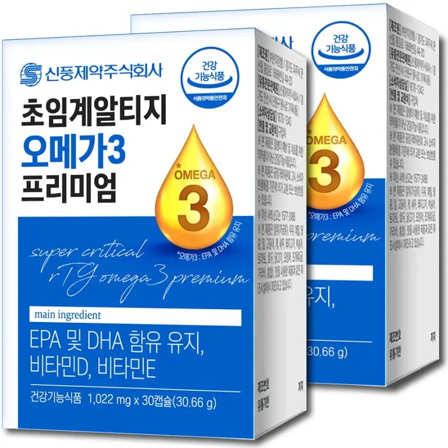 신풍제약 초임계 알티지 오메가3 프리미엄 1022mg 30캡슐 (2개)_이미지