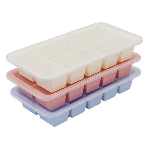 더담다 사각 아이스트레이 10구 3P 핑크 핑크 260x135x43mm_이미지