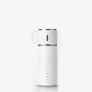 화이트 컵뚜껑 스텐 보온병 350ml 보온물통 보온물병