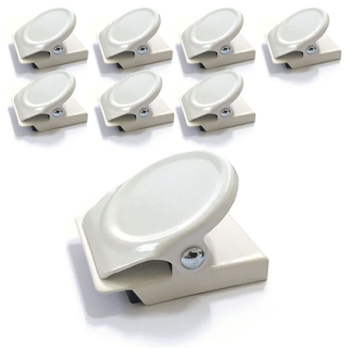 더리빙 자석 집게 클립 홀더 8p 화이트 30 x 36 x 24 mm