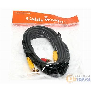 CableWorld S-VHS&Stereo to 3RCA 통합 케이블 (10m)_이미지