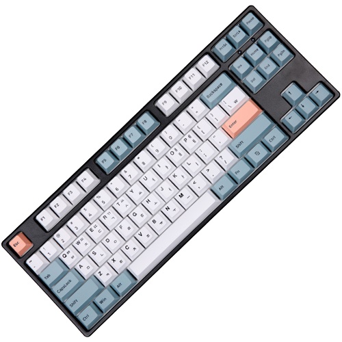 몬스타 몬스타기어 닌자87PRO 풀윤활 커스텀 키보드 블랙 (쑥인절미, 저소음 황축)