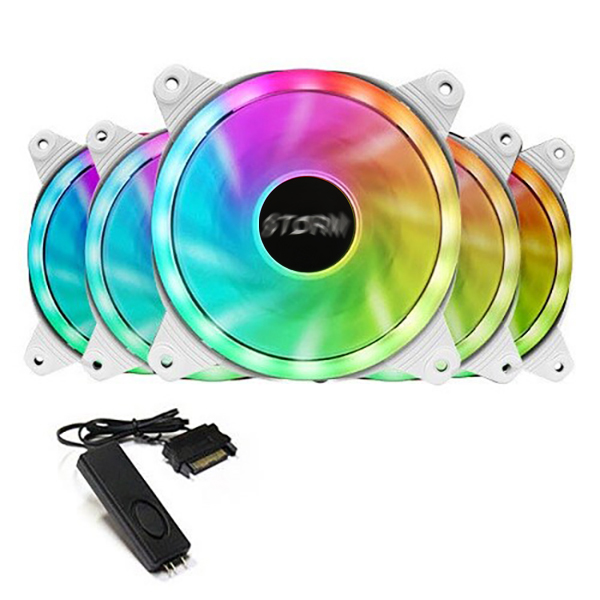 AONE STORM ARGB DOUBLERING 120 (컨트롤러/5팩, 화이트)