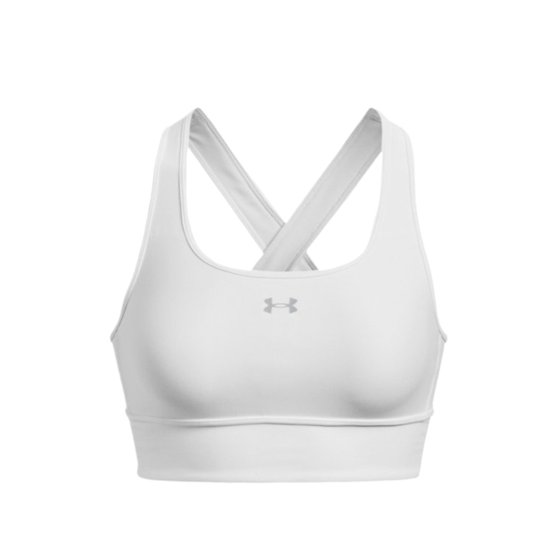 언더아머  크로스백 롱라인 스포츠 브라 1377916 (100, 화이트)