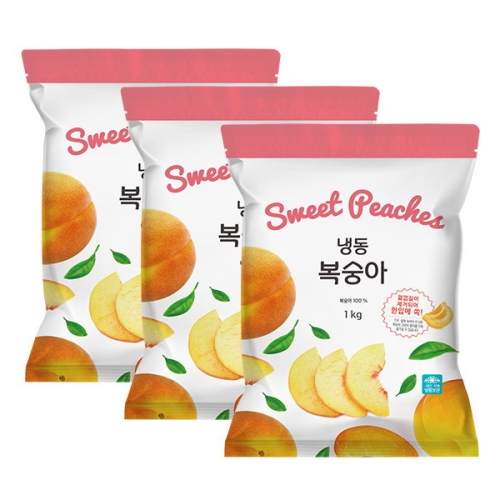 웰팜 냉동 복숭아 1kg (3개)_이미지